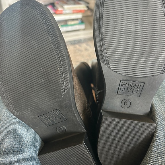 NWT! Madden NYC Women's Faux Leather Tall Moto Boots Dark Brown SIZE 6 No Box - Picture 10 of 15